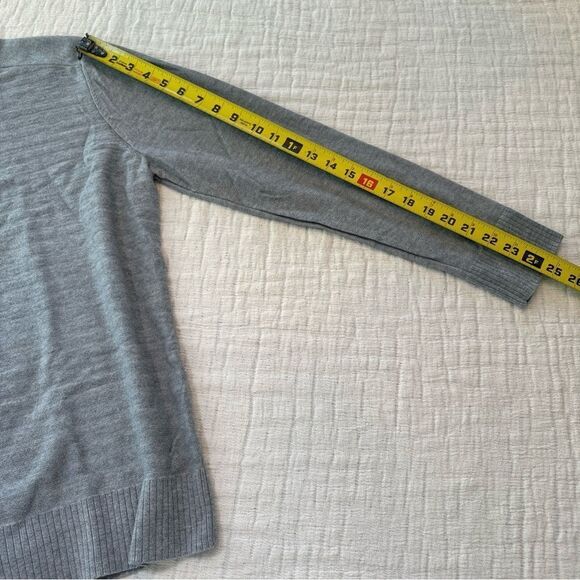 Smartwool Sweater Men's Size Large Gray Crewneck Striped Merino Wool Blend - Picture 8 of 9